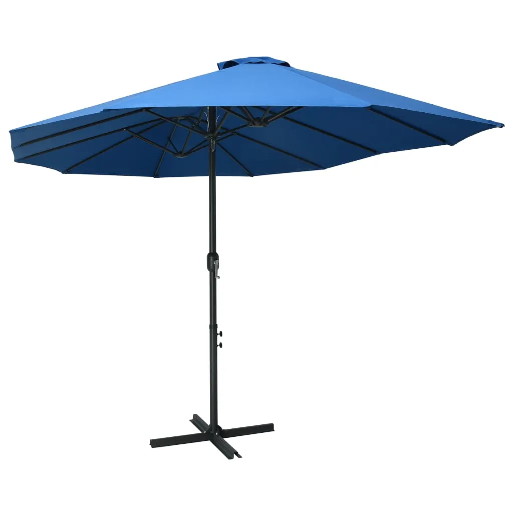 vidaXL Ombrellone da Esterni Palo in Alluminio 460x270cm Blu