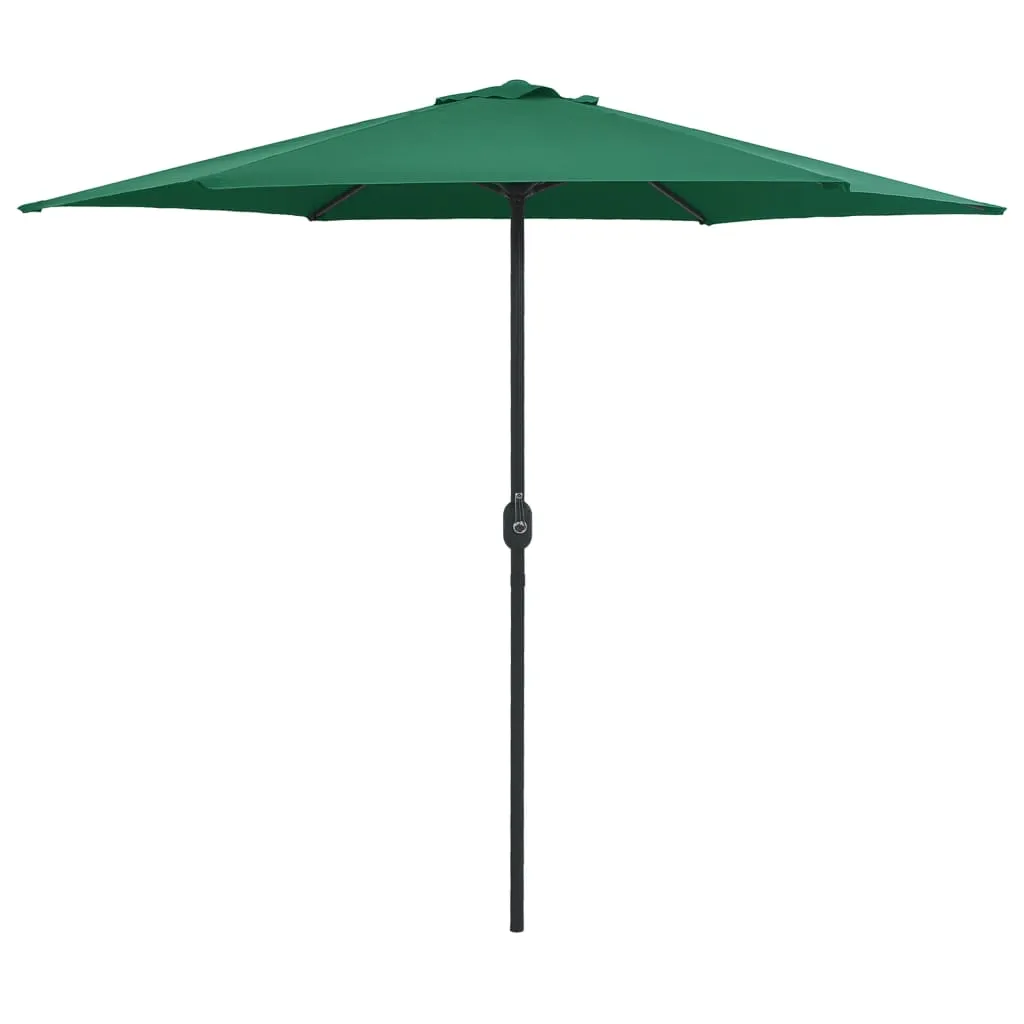 vidaXL Ombrellone da Esterni con Palo in Alluminio 270x246 cm Verde