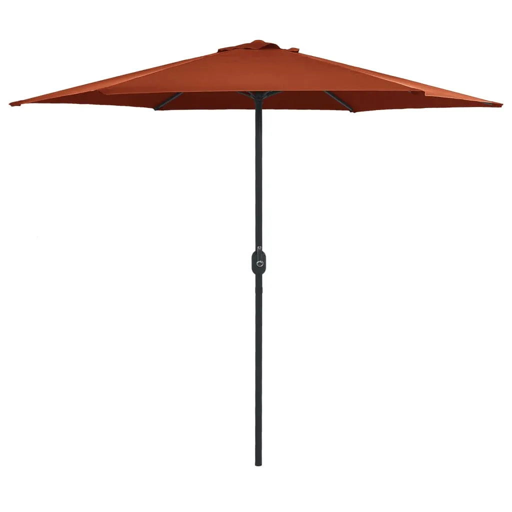 vidaXL Ombrellone da Esterni Palo in Alluminio 270x246 cm Terracotta