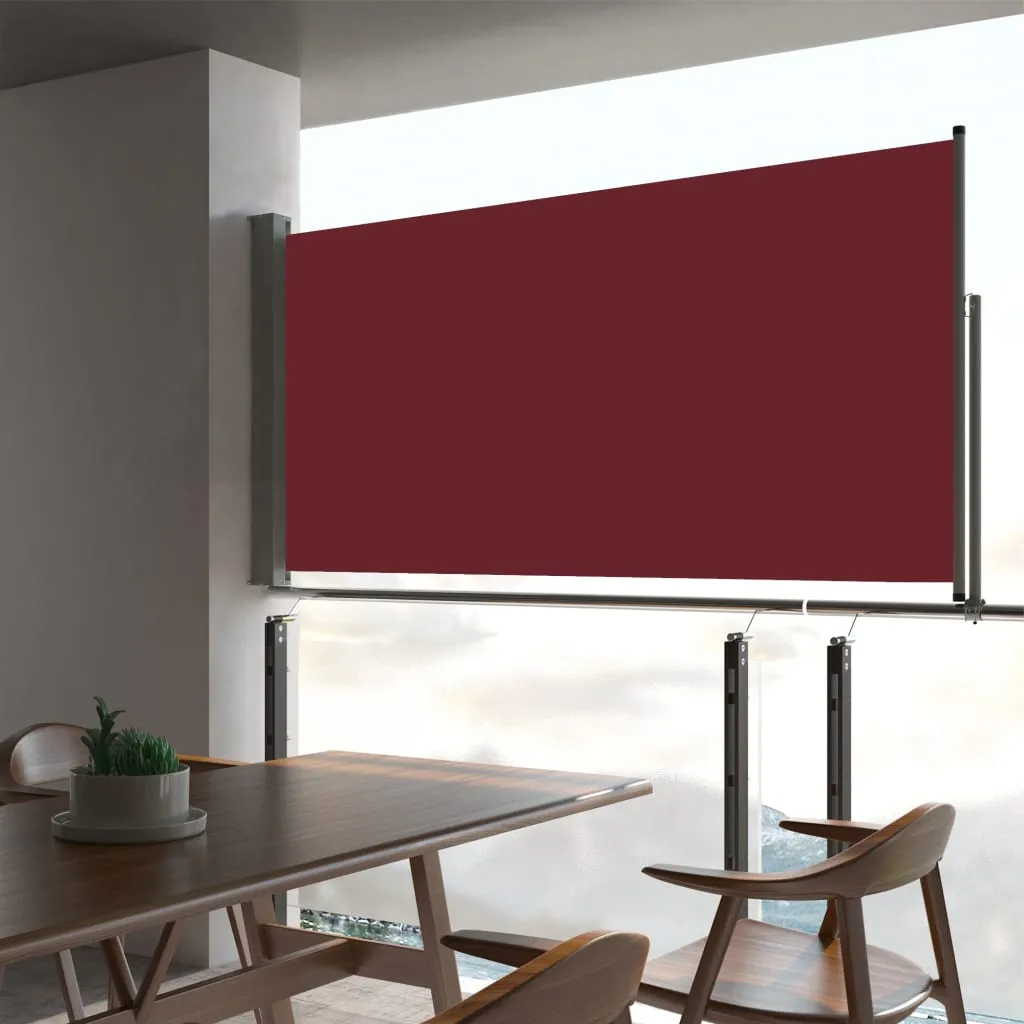 vidaXL Tenda Laterale Retrattile per Patio 80x300 cm Rosso