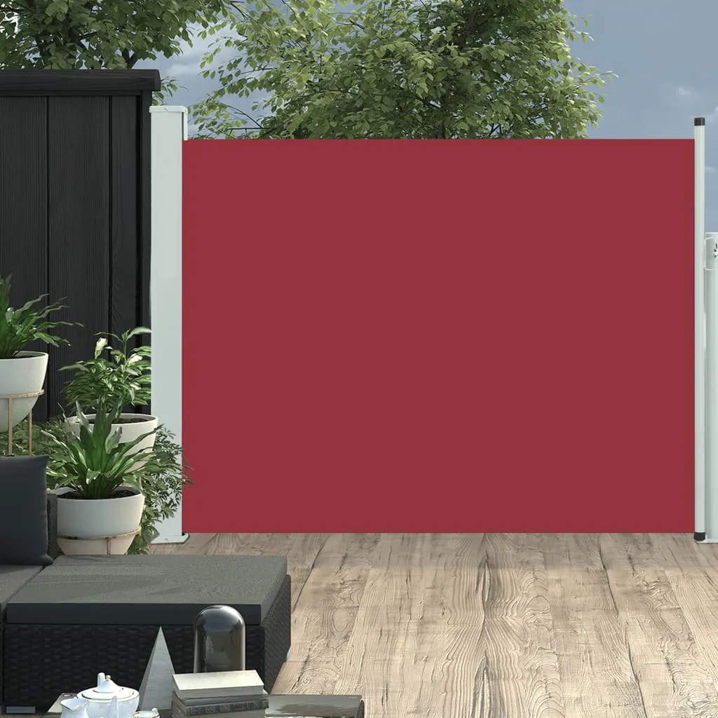 vidaXL Tenda Laterale Retrattile per Patio 170x500 cm Rossa