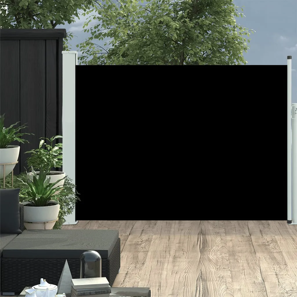 vidaXL Tenda Laterale Retrattile per Patio 100x500 cm Nera