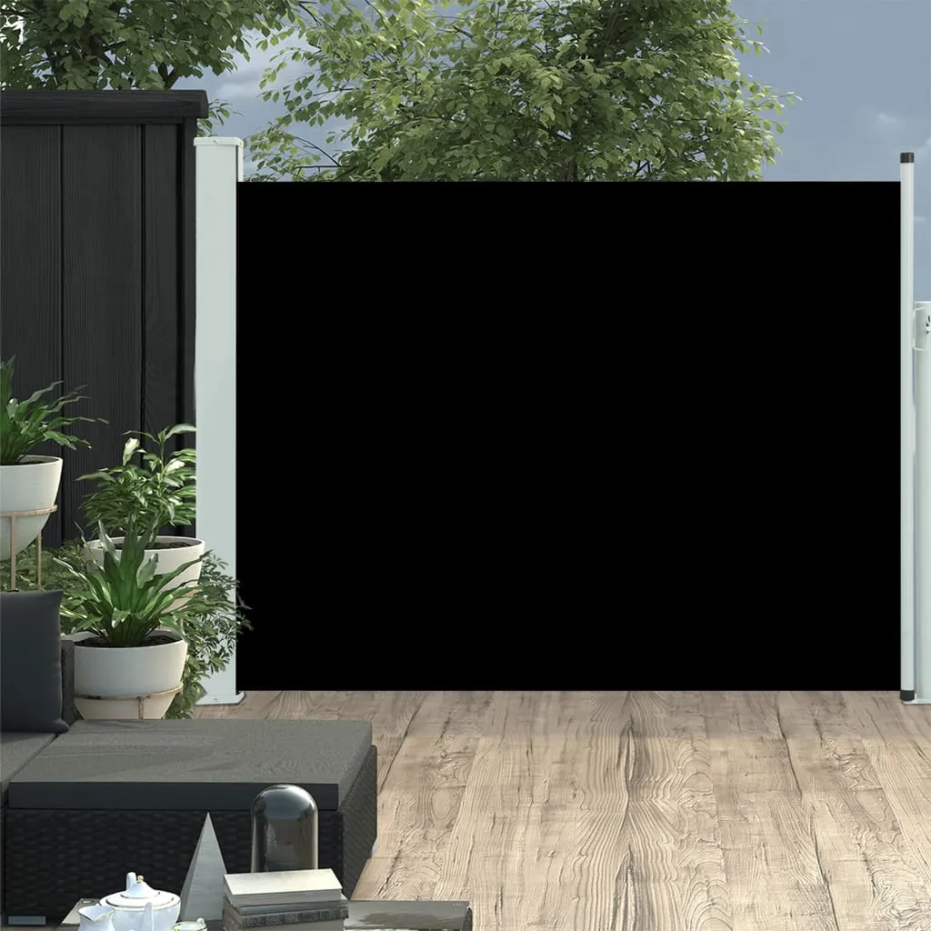 vidaXL Tenda Laterale Retrattile per Patio 140x500 cm Nera