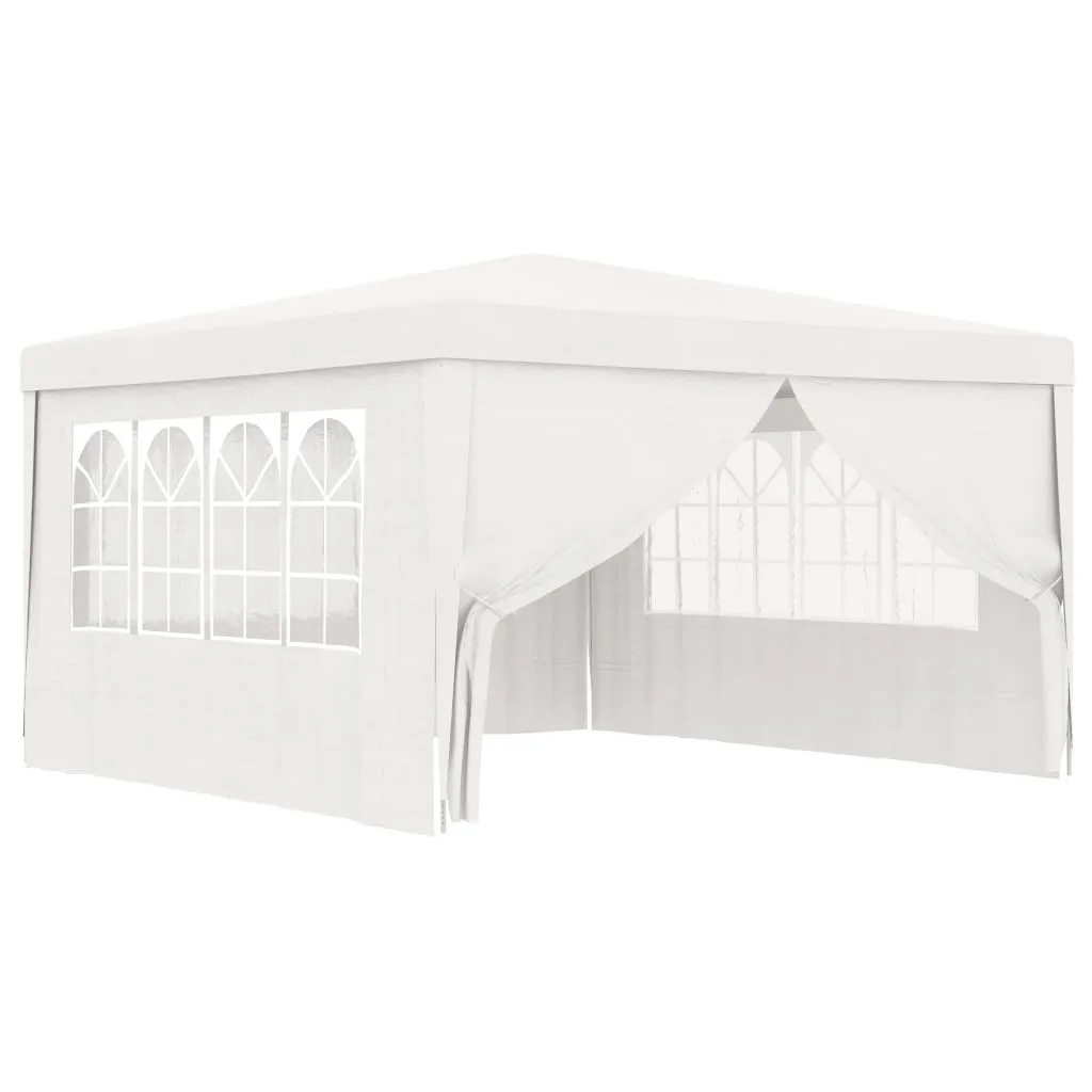 vidaXL Gazebo Professionale con Pareti 4x4 m Bianco 90 g/m²