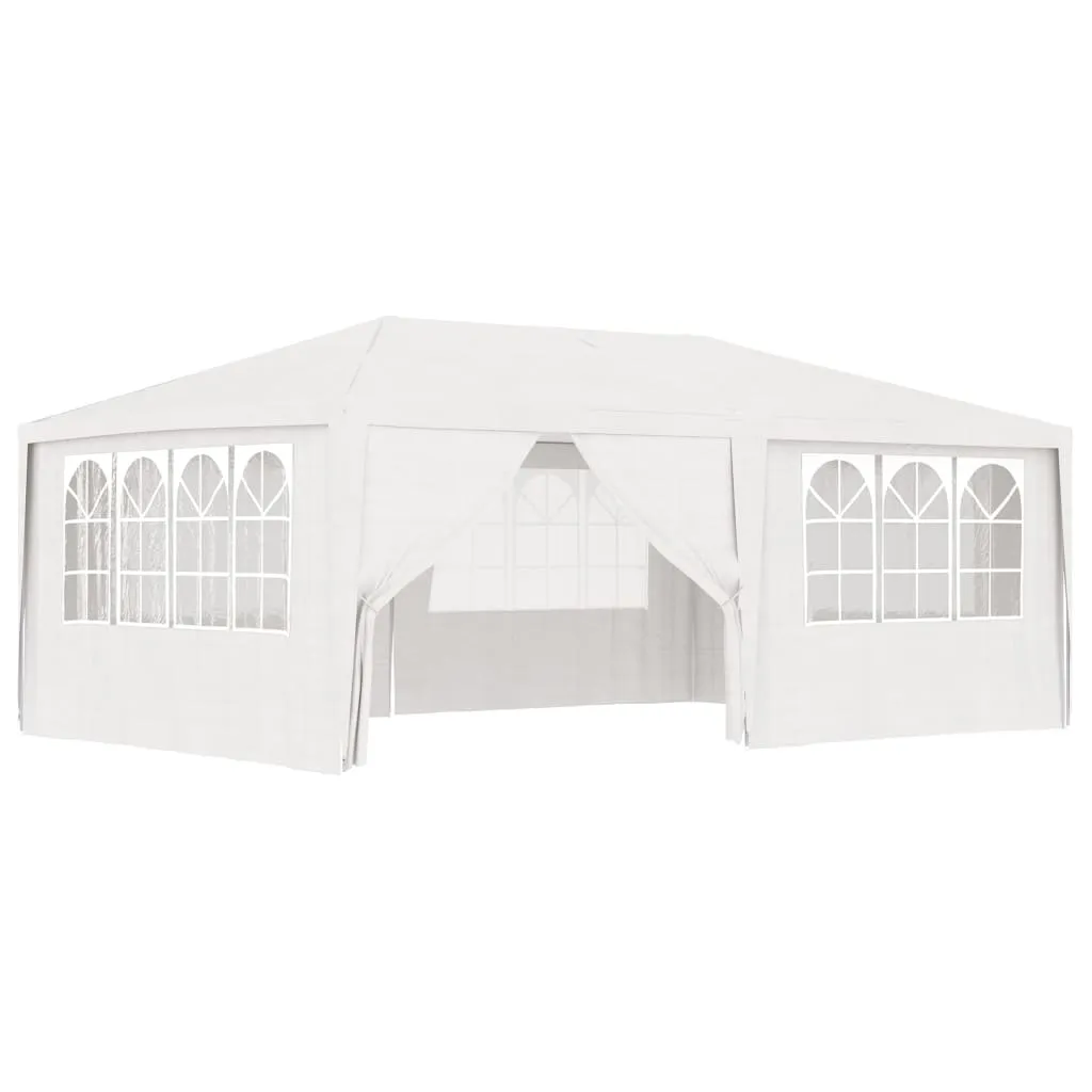 vidaXL Gazebo Professionale con Pareti 4x6 m Bianco 90 g/m²