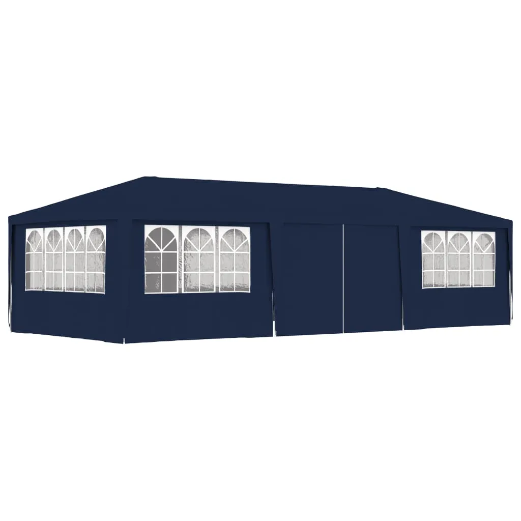 vidaXL Gazebo Professionale con Pareti 4x9 m Blu 90 g/m²