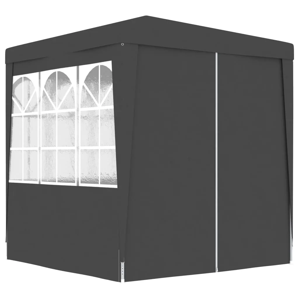 vidaXL Gazebo Professionale con Pareti 2x2 m Antracite 90 g/m²