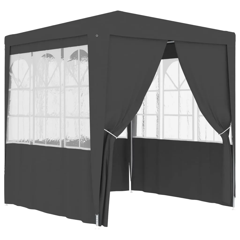 vidaXL Gazebo Professionale con Pareti 2,5x2,5 m Antracite 90 g/m²