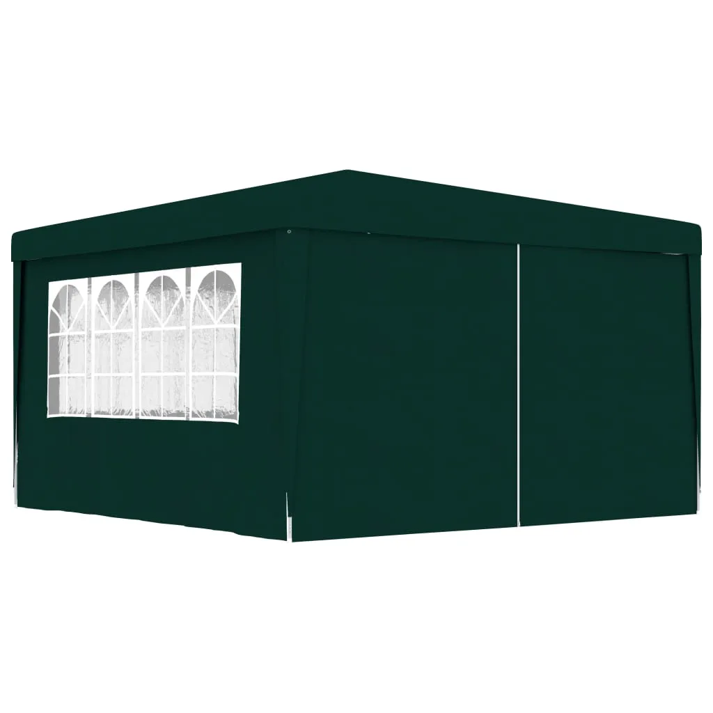 vidaXL Gazebo Professionale con Pareti 4x4 m Verde 90 g/m²