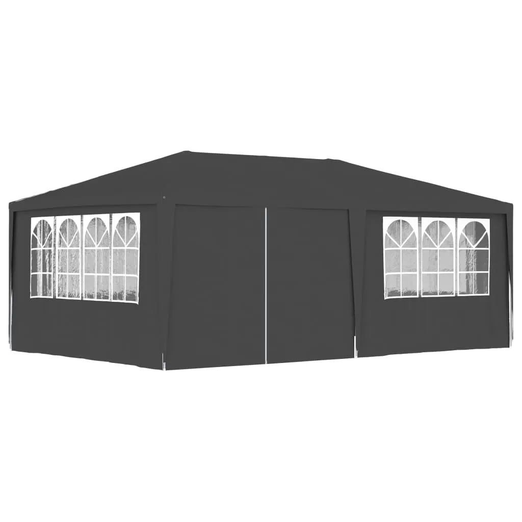 vidaXL Gazebo Professionale con Pareti 4x6 m Antracite 90 g/m²