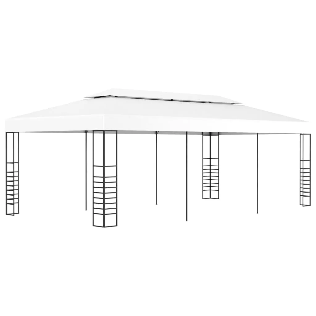 vidaXL Tenda Gazebo 6x3 m Bianco