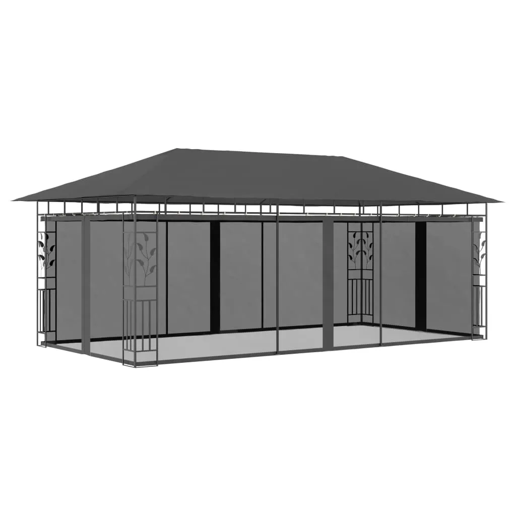 vidaXL Gazebo con Zanzariera 6x3x2,73 m Antracite