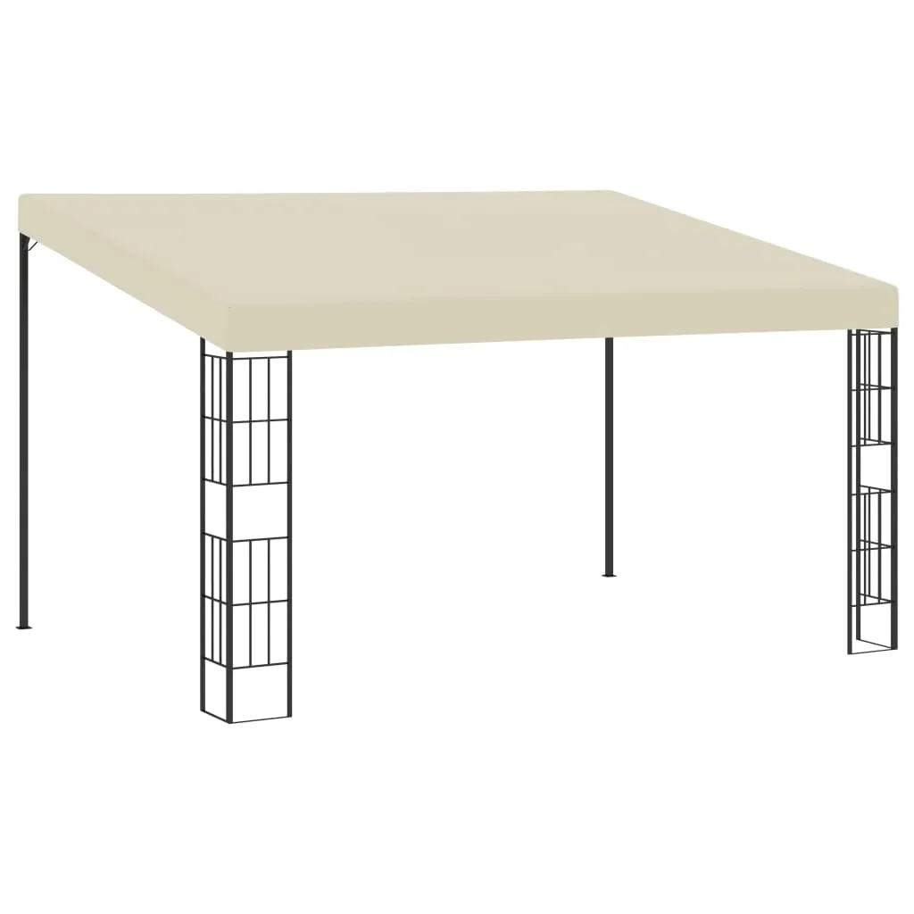 vidaXL Gazebo a Parete 3x4 m Crema in Tessuto