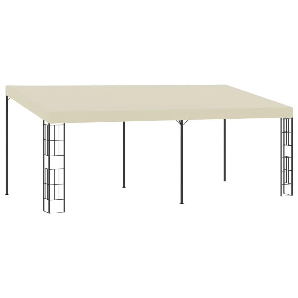 vidaXL Gazebo a Parete 3x6 m Crema in Tessuto