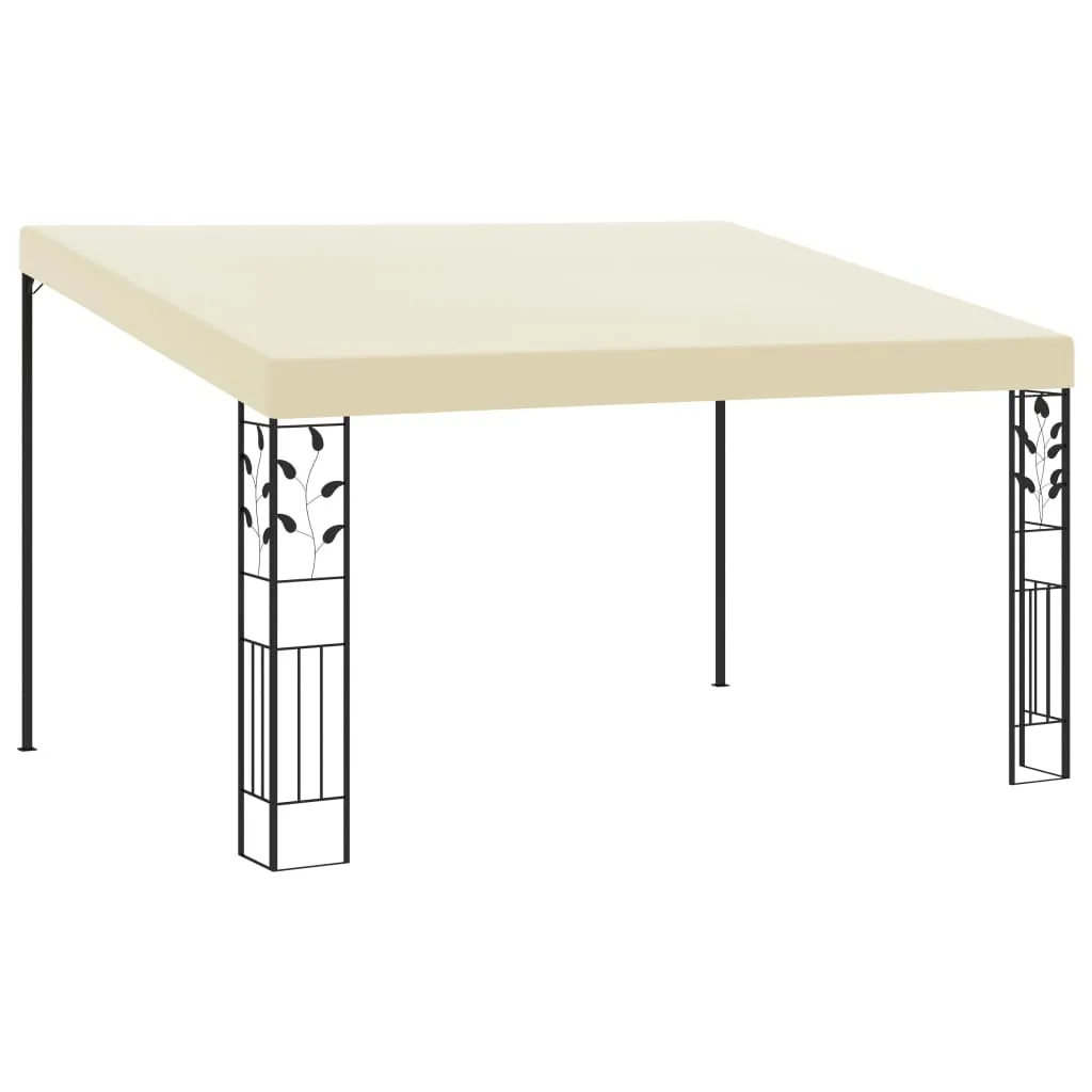 vidaXL Gazebo a Parete 4x3x2,5 m Crema