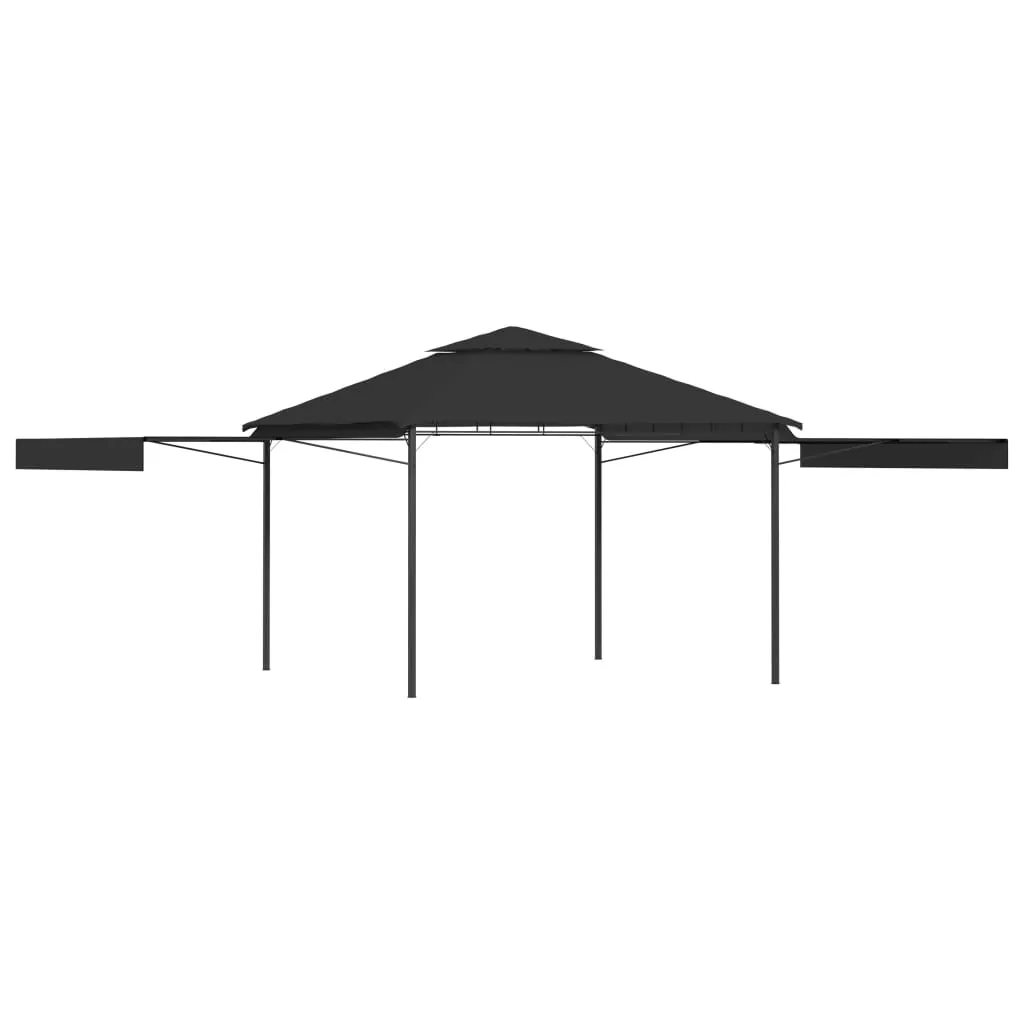 vidaXL Gazebo Tetto Doppio Estendibile 3x3x2,75 m Antracite 180 g/m²