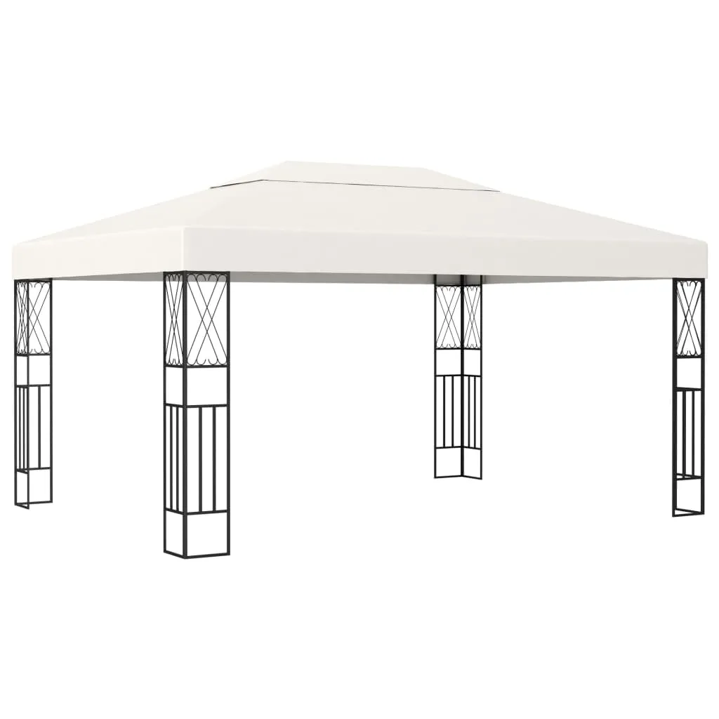 vidaXL Gazebo 3x4 m Crema in Tessuto