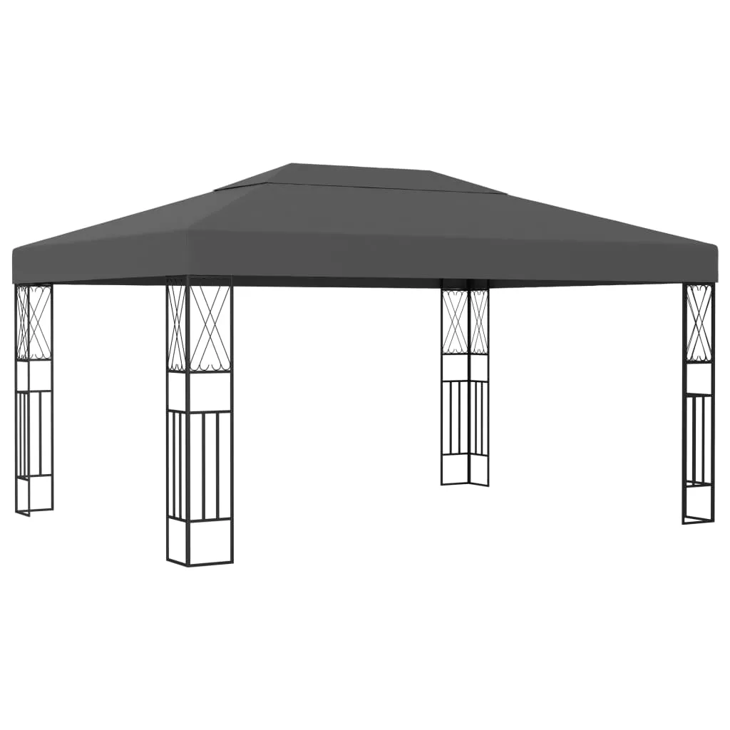 vidaXL Gazebo 3x4 m Antracite in Tessuto