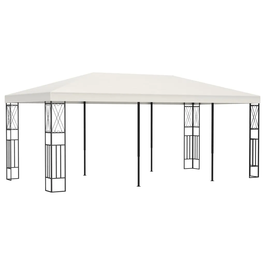 vidaXL Gazebo 3x6 m Crema in Tessuto