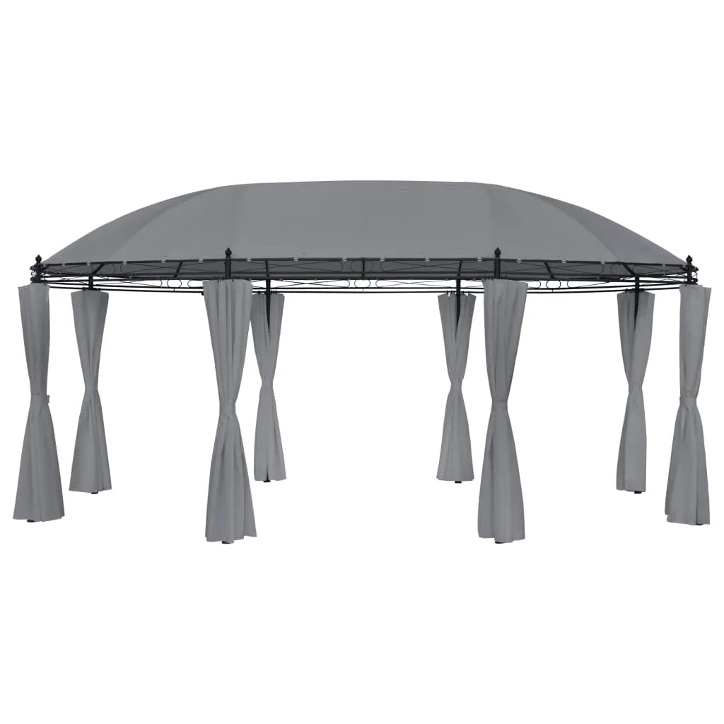 vidaXL Gazebo con Tende 520x349x255 cm Antracite