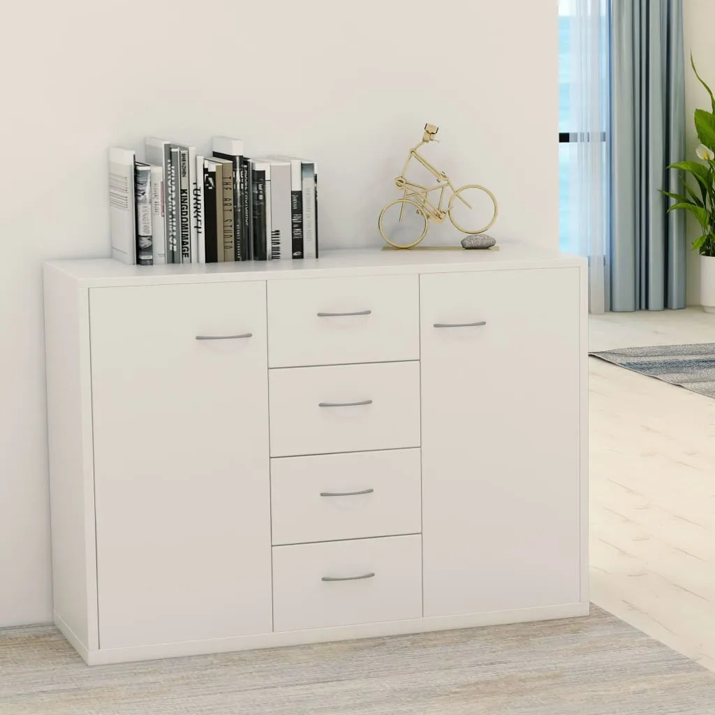 vidaXL Credenza Bianca 88x30x65 cm in Legno Multistrato