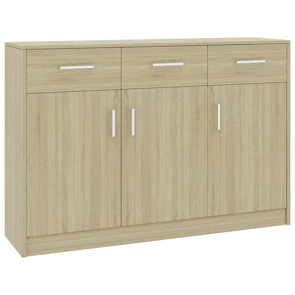 vidaXL Credenza Rovere Sonoma 110x30x75 cm in Legno Multistrato