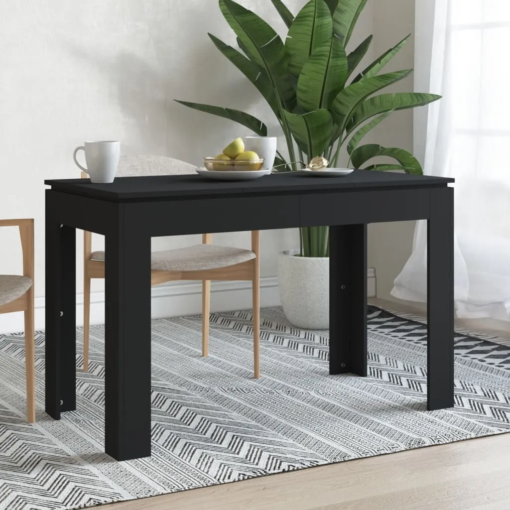 vidaXL Tavolo da Pranzo Nero 120x60x76 cm in Legno Multistrato