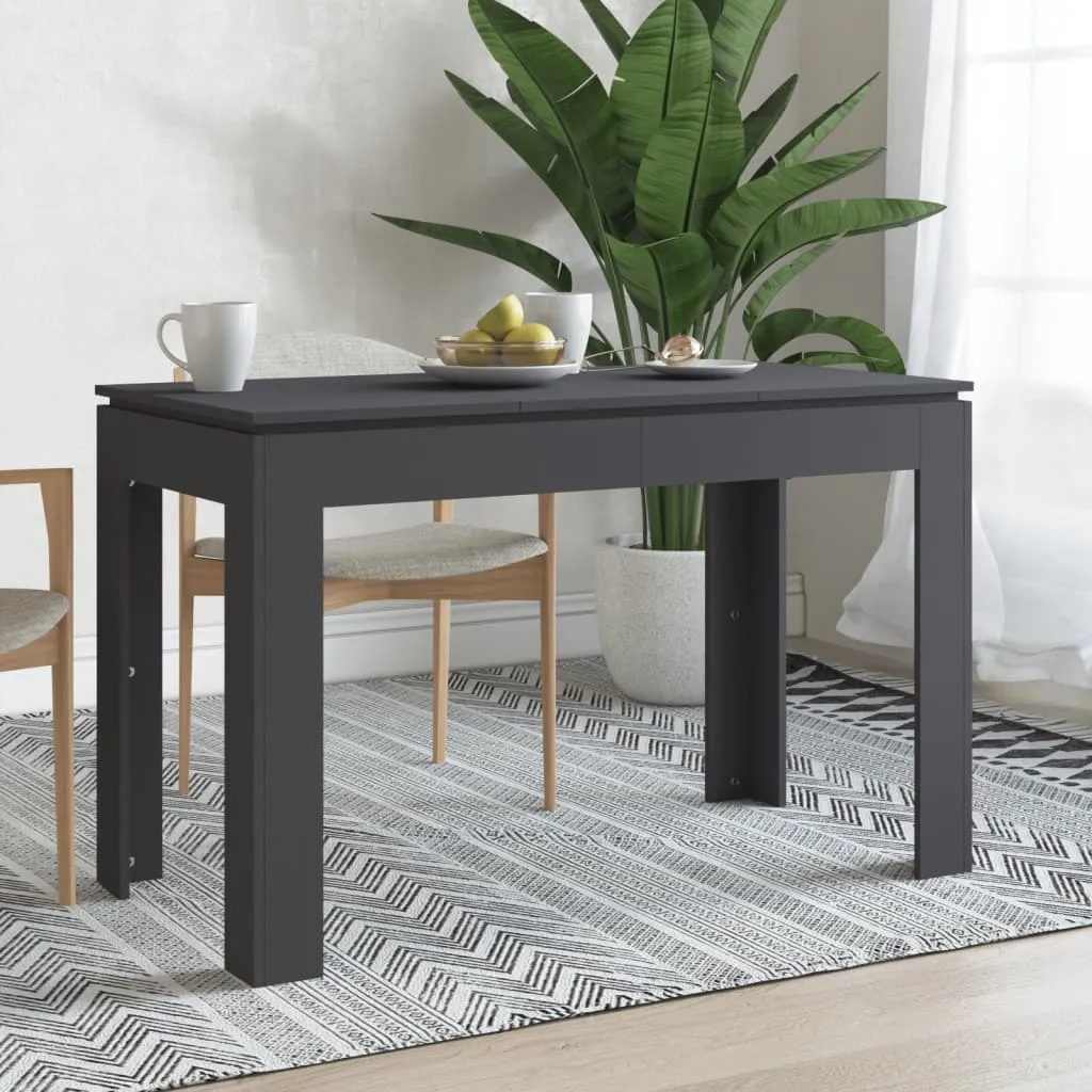 vidaXL Tavolo da Pranzo Grigio 120x60x76 cm in Legno Multistrato