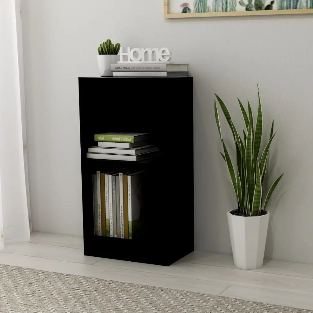 Libreria Nera 40x24x75 cm in Legno Multistrato