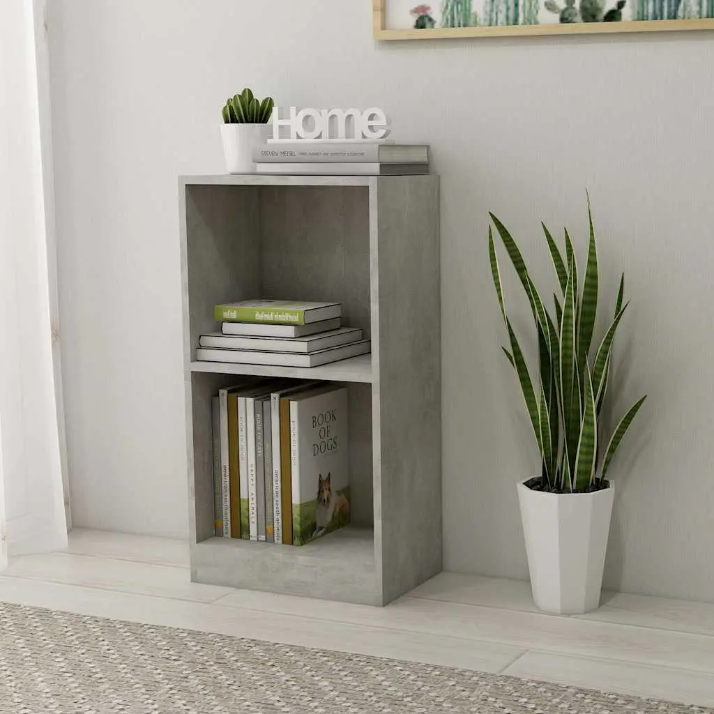 Libreria Grigio Cemento 40x24x75 cm in Legno Multistrato