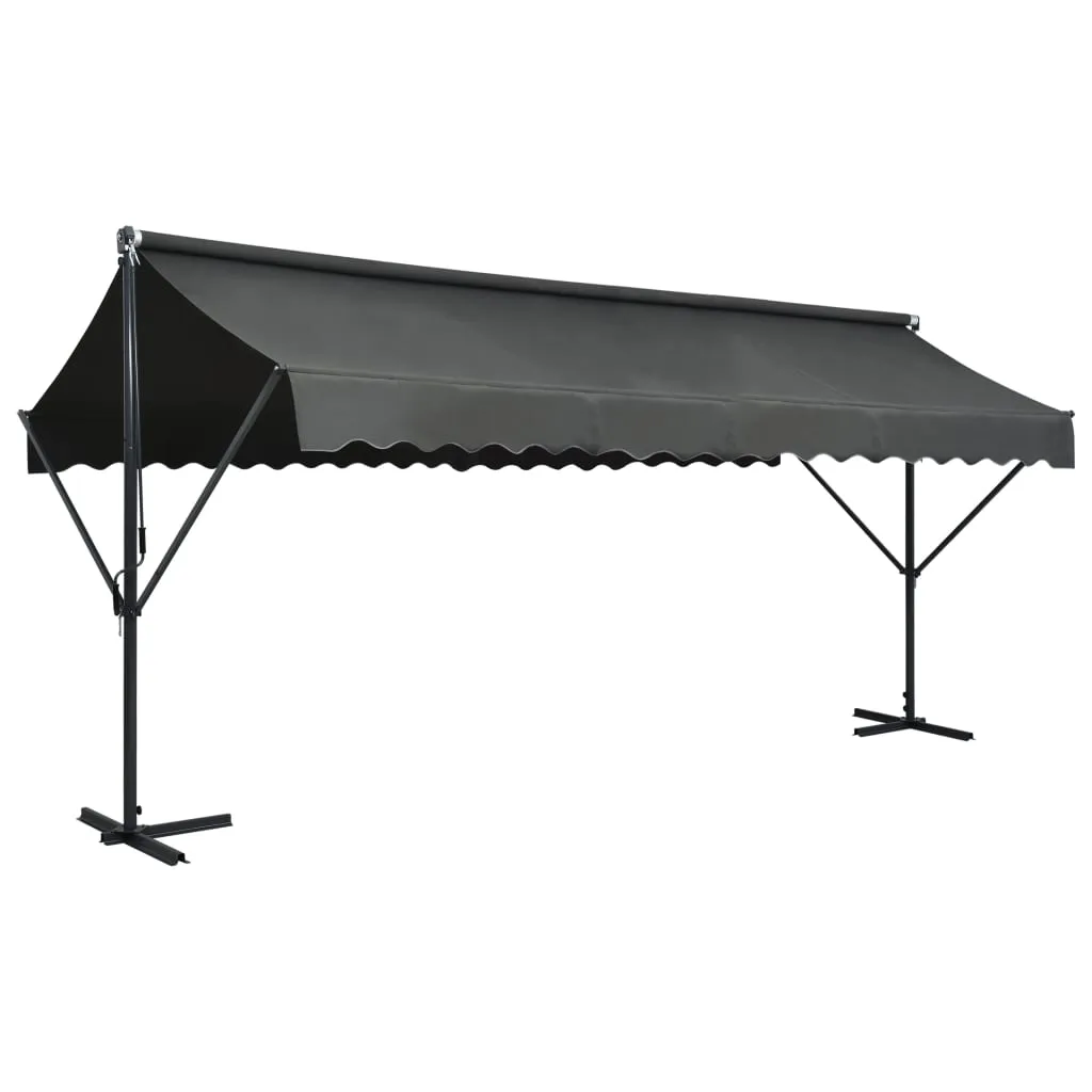 vidaXL Tenda Parasole con Piedistallo 500x300 cm Antracite