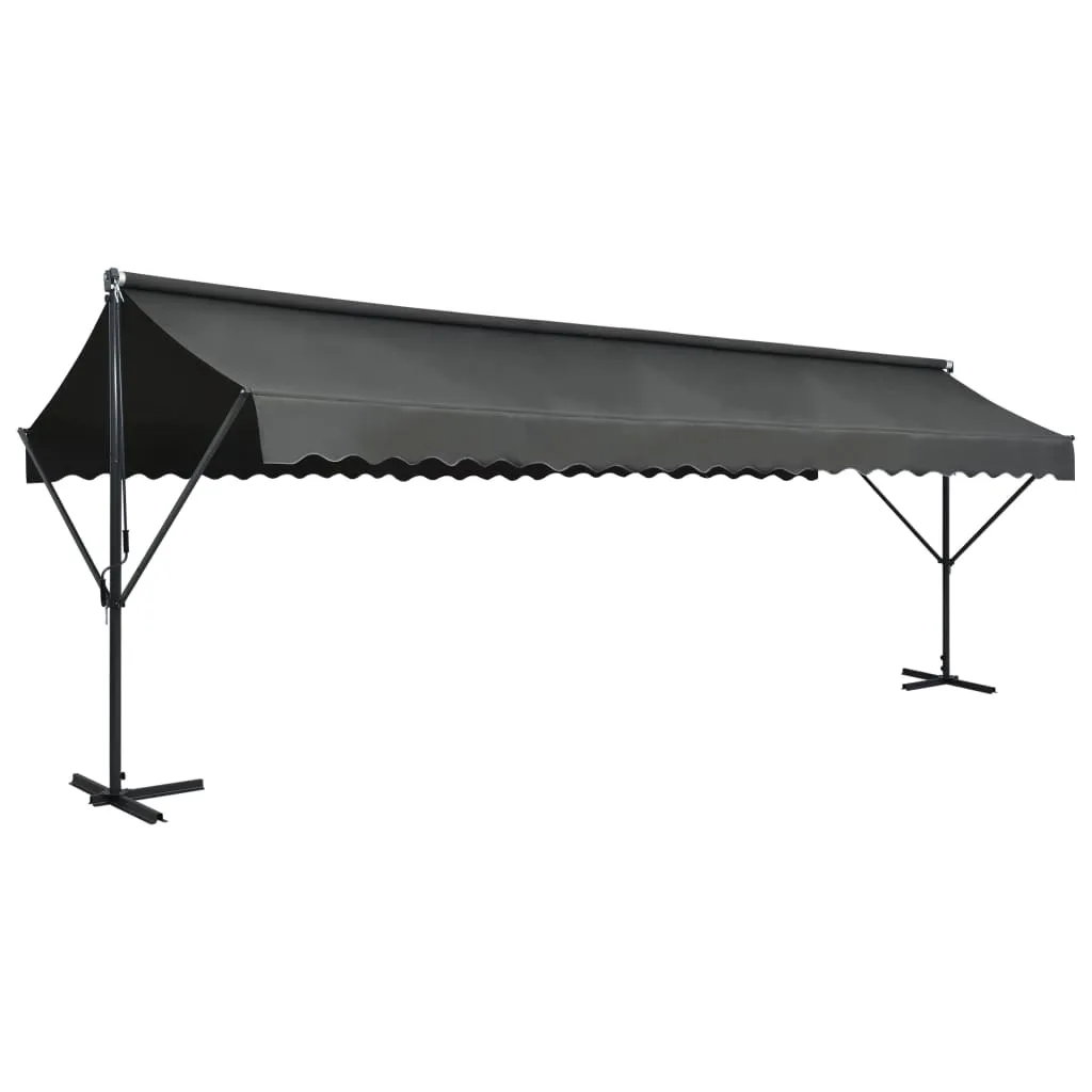 vidaXL Tenda Parasole con Piedistallo 600x300 cm Antracite