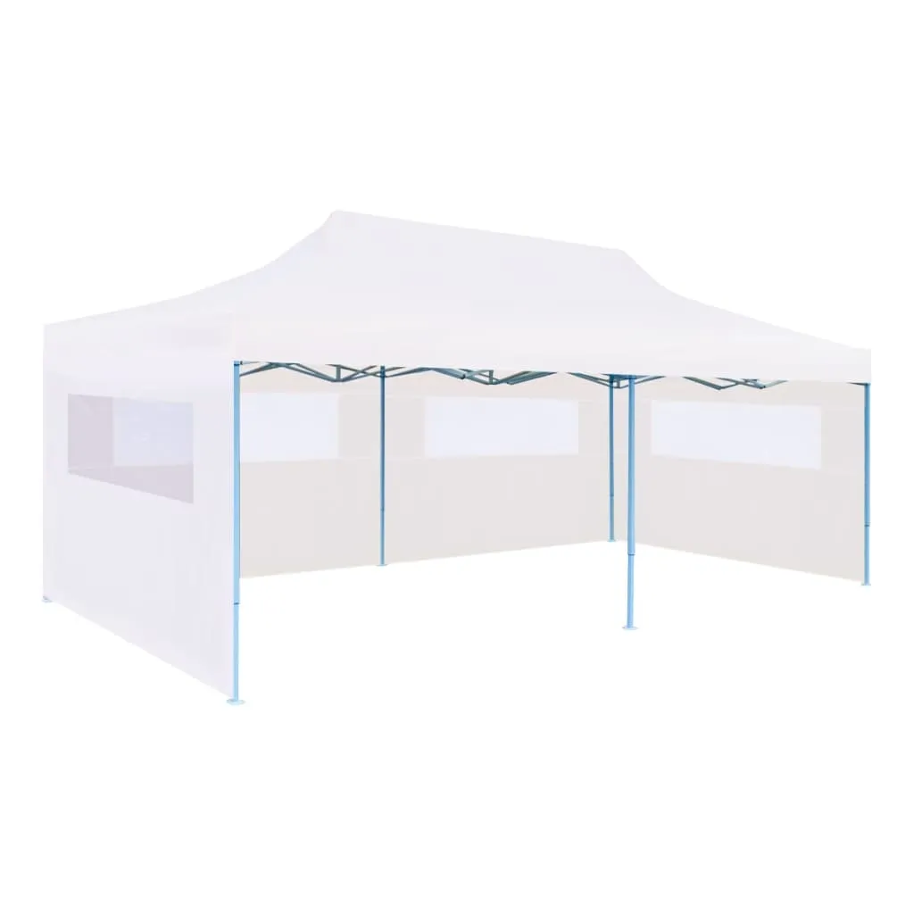 vidaXL Tenda Pieghevole Pop-Up con Pareti Laterali 3x6m Acciaio Bianco