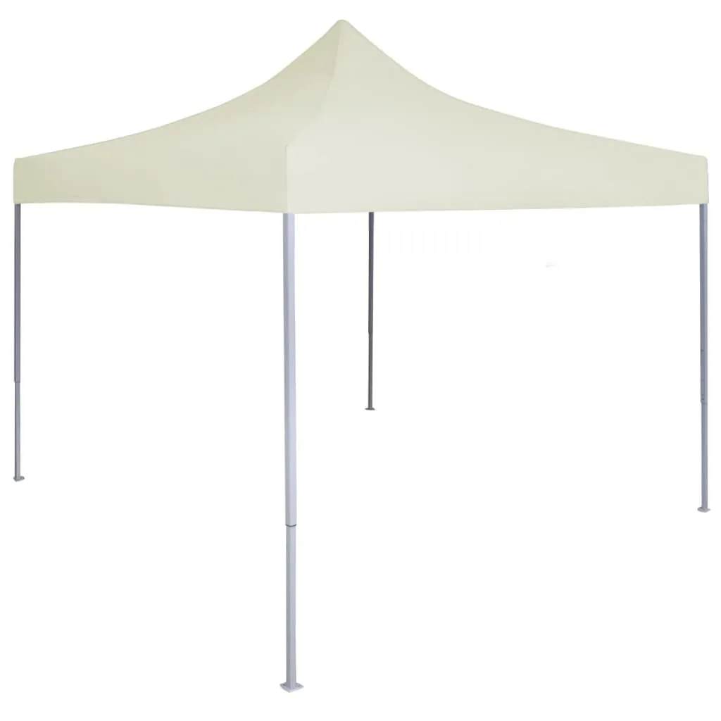 vidaXL Gazebo Professionale Pieghevole 2x2 m in Acciaio Crema