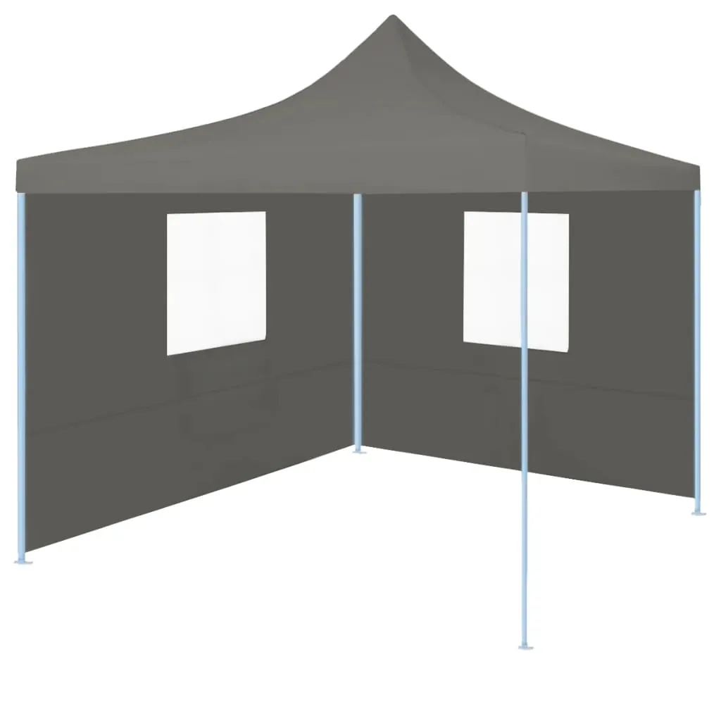 vidaXL Gazebo Professionale Pieghevole 2 Pareti 2x2m Acciaio Antracite