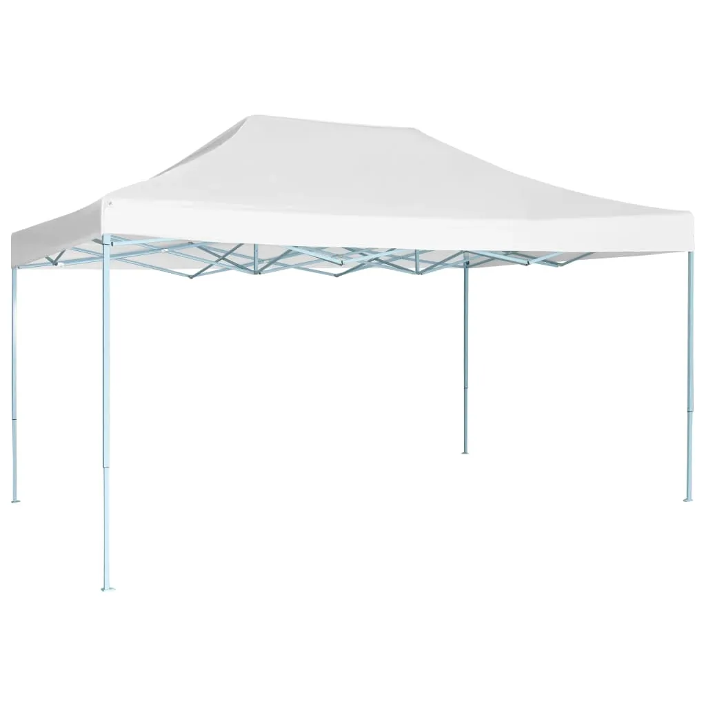 vidaXL Gazebo Professionale Pieghevole 3x4m Acciaio Bianco