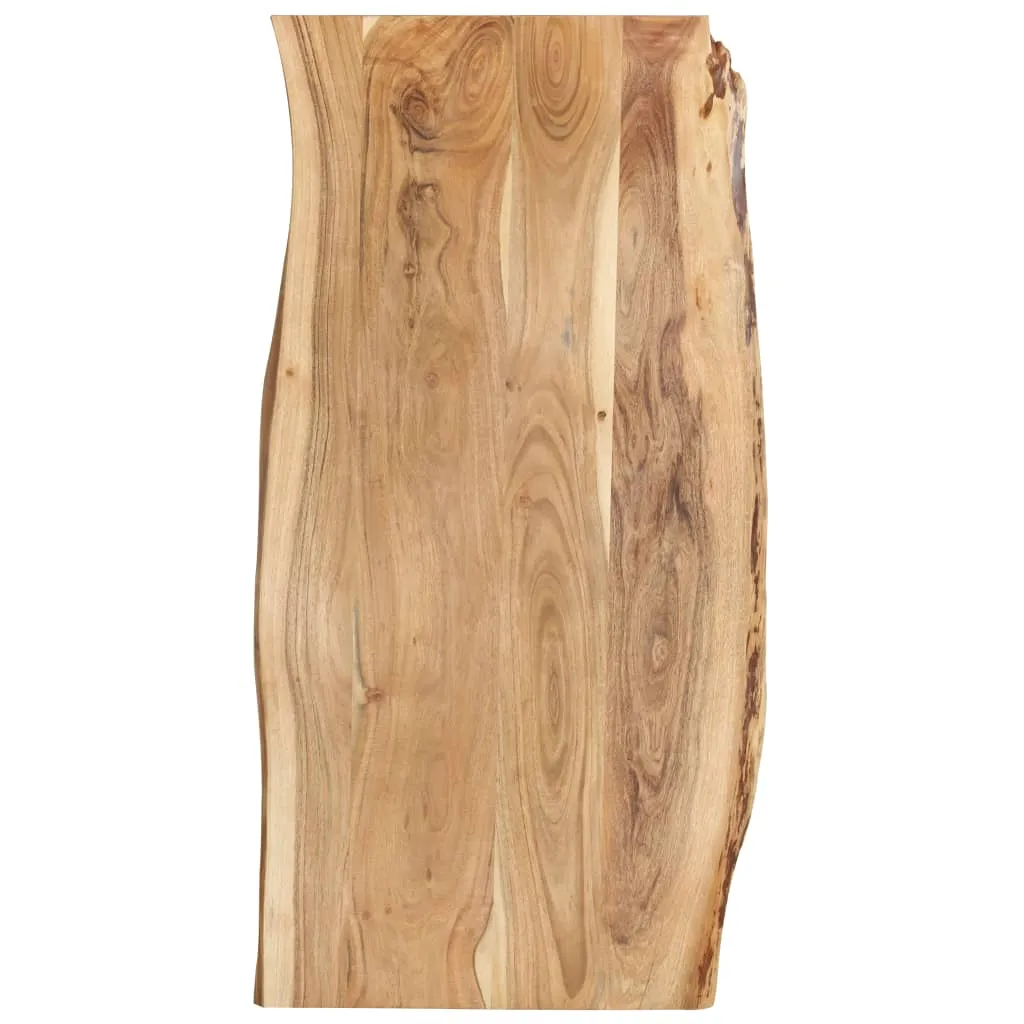 vidaXL Piano del Tavolo in Legno Massello di Acacia 118x(50-60)x2,5 cm