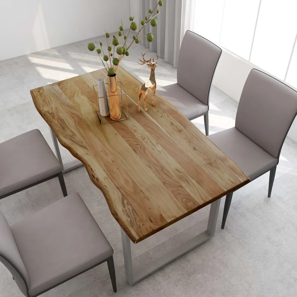 vidaXL Tavolo da Pranzo 154x80x76 cm in Legno Massello di Acacia