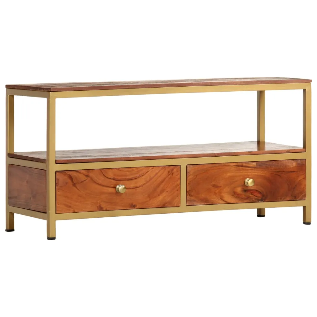 vidaXL Credenza 90x30x45 cm in Legno Massello di Acacia