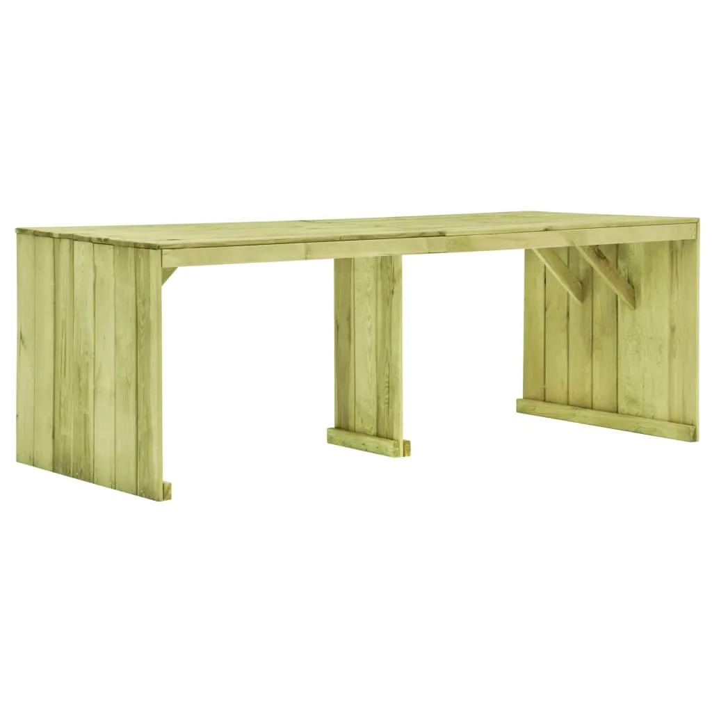 vidaXL Tavolo da Giardino 220x101,5x80 cm in Legno di Pino Impregnato