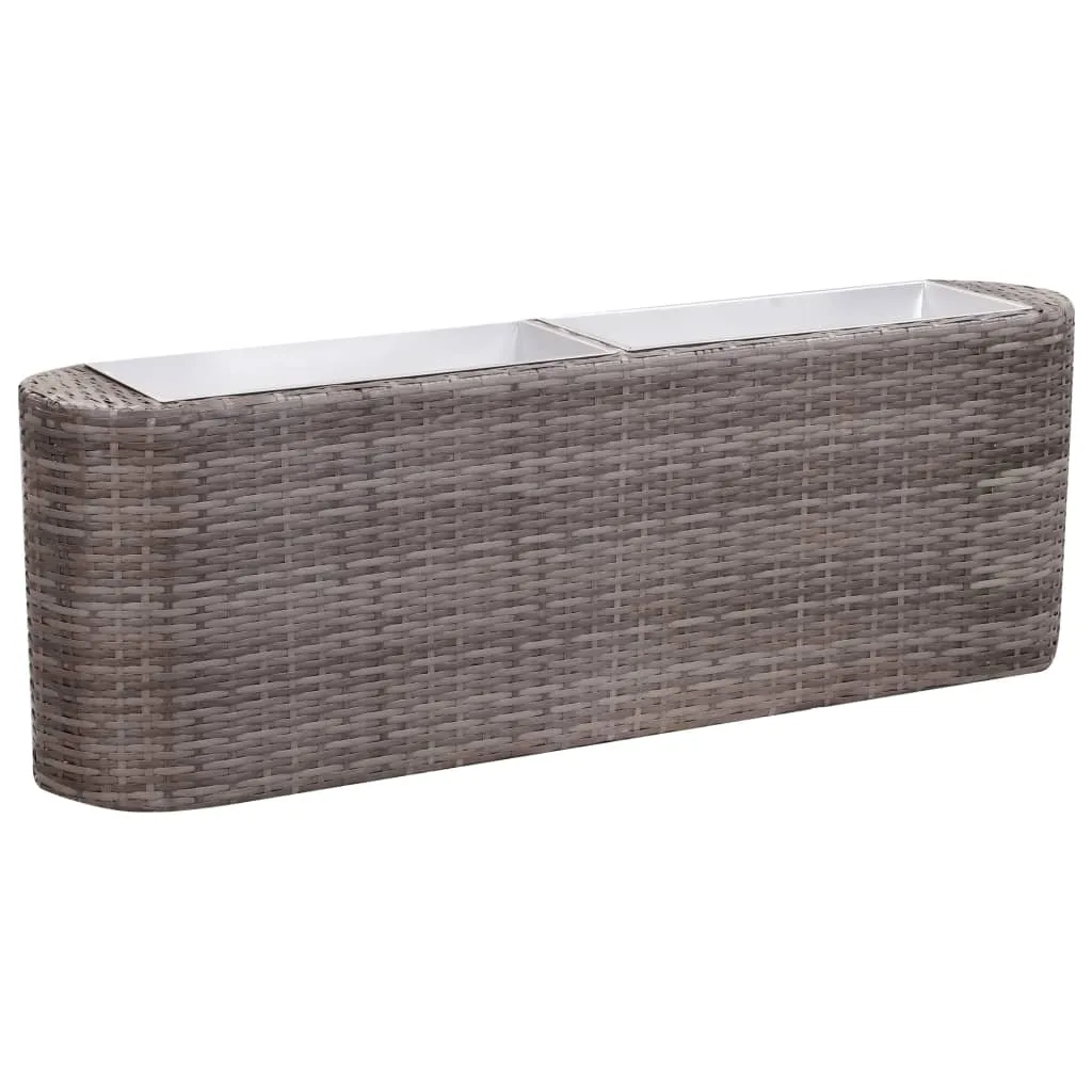 vidaXL Letto Rialzato da Giardino 120x24x40 cm in Polyrattan Grigio