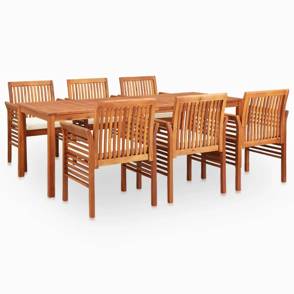 vidaXL Set da Pranzo da Giardino 7 pz con Cuscini Massello di Acacia