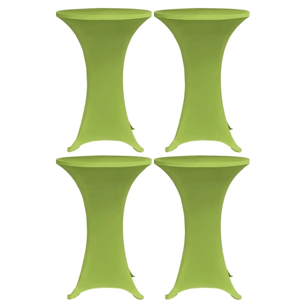 vidaXL Copritavoli Elastici 4 pz 60 cm Verde