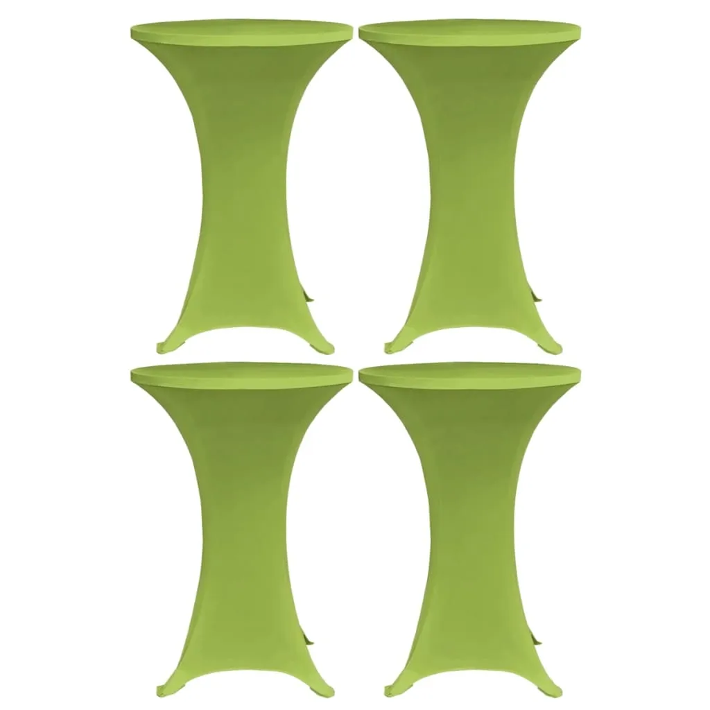 vidaXL Copritavoli Elastici 4 pz 70 cm Verde