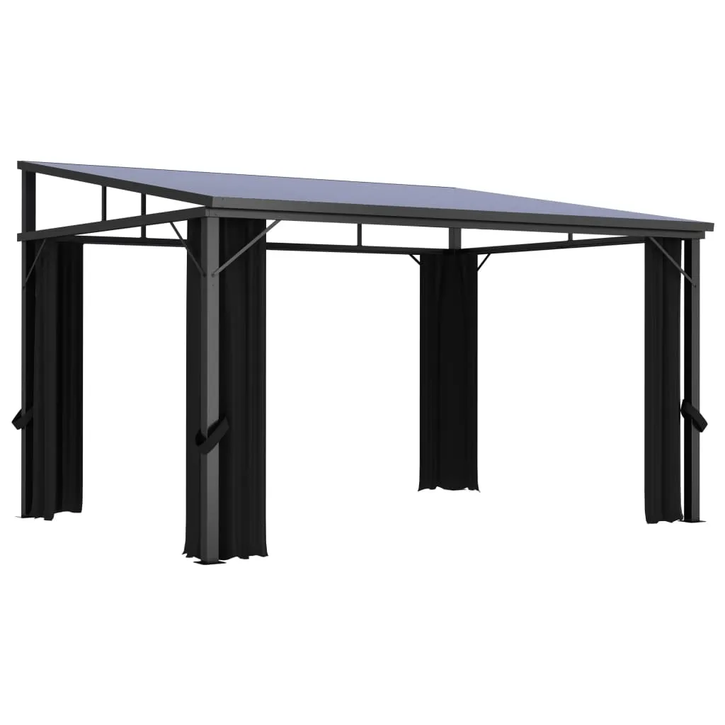 vidaXL Gazebo con Tenda 405x294x244 cm Antracite