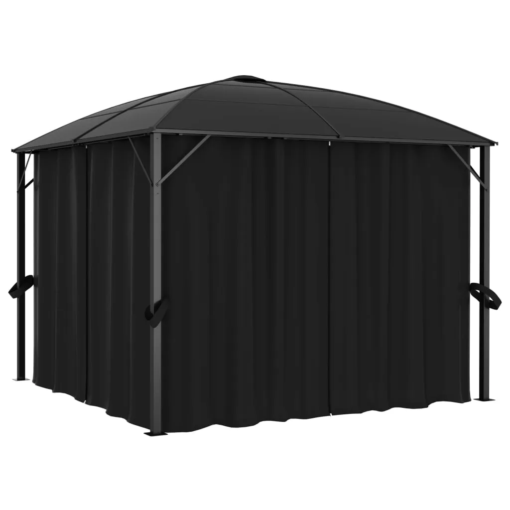 vidaXL Gazebo con Tende 300x300x265 cm Antracite