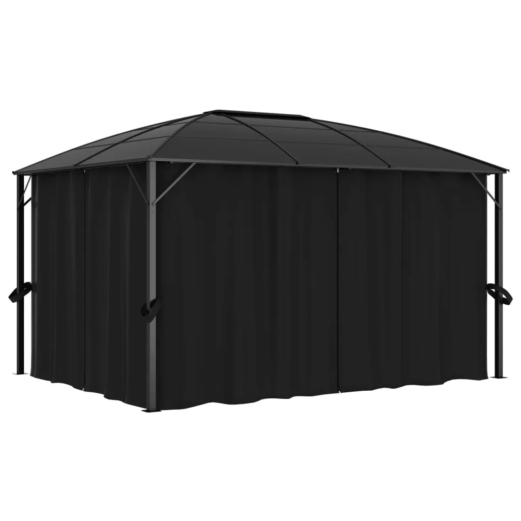 vidaXL Gazebo con Tende 400x300x265 cm Antracite