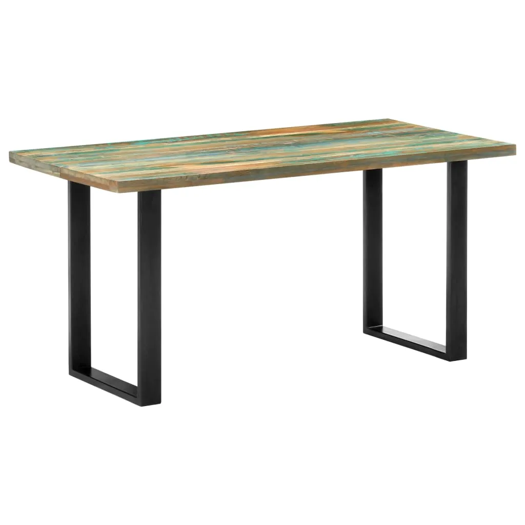 vidaXL Tavolo da Pranzo 160x80x75 cm in Legno Massello di Recupero