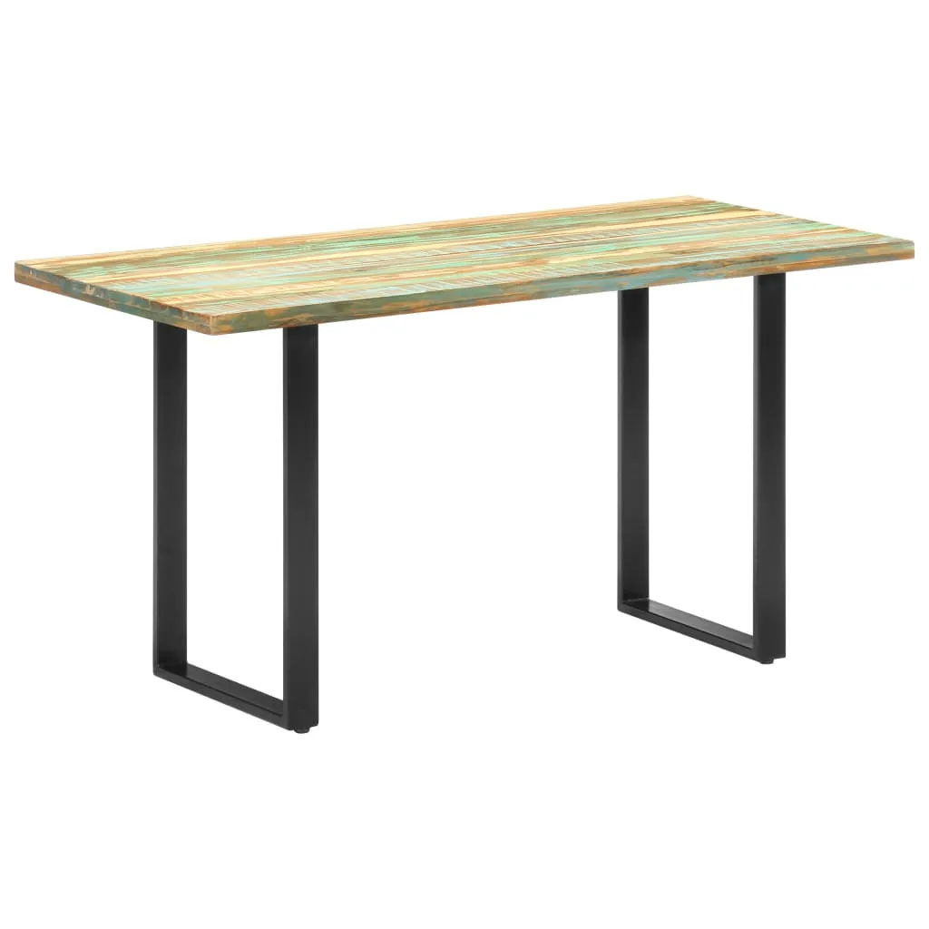 vidaXL Tavolo da Pranzo 140x70x76 cm in Legno Massello di Recupero