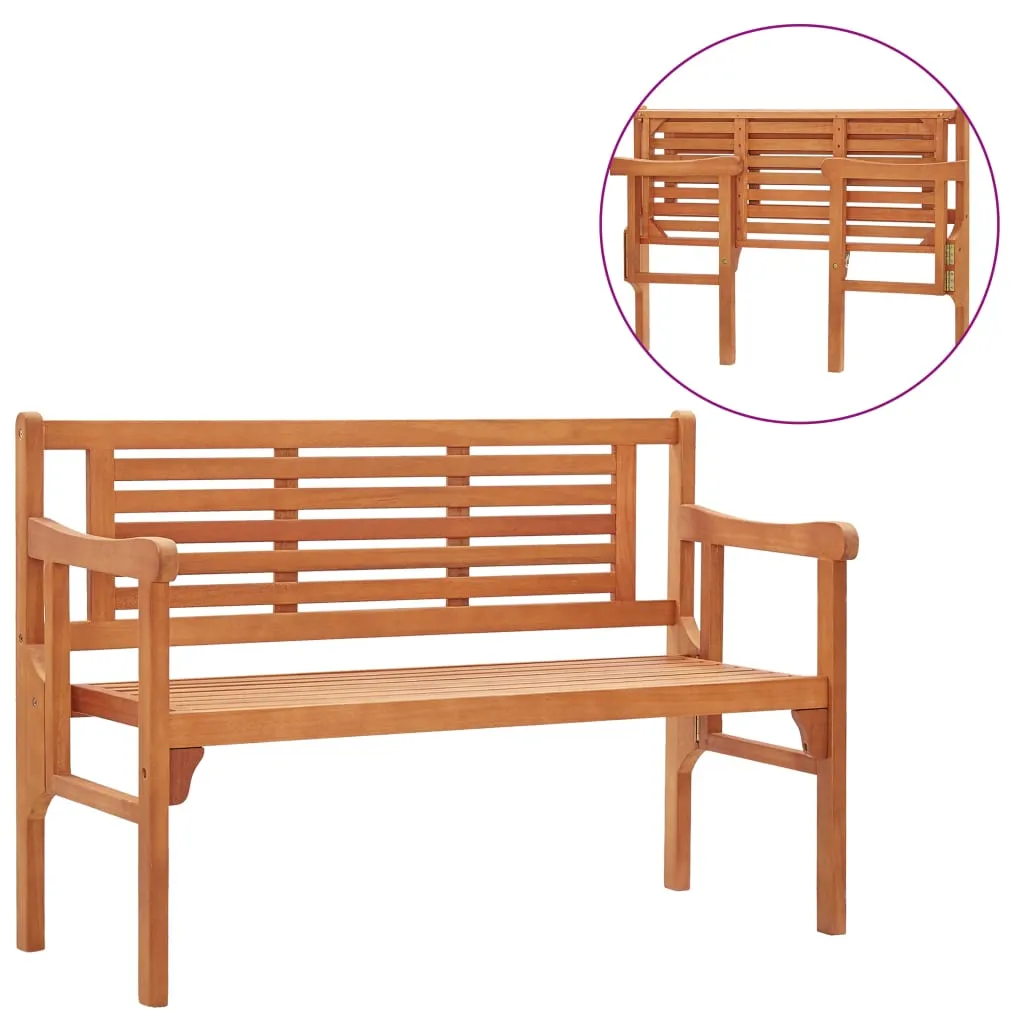 vidaXL Panchina da Giardino Pieghevole 120 cm Legno Massello Eucalipto